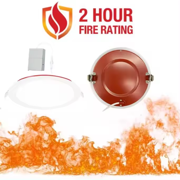 6Pack USA Stock Fire Rated  6'' 12w Led Pot Light Anti Glare Fire Rated Recessed Spot Light Cct Dimmable Downlight