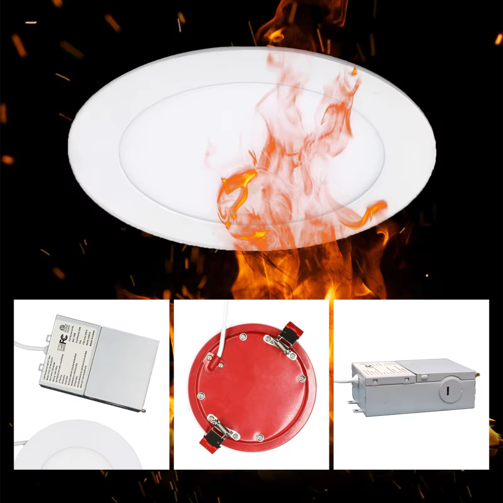 6Pack USA Stock Fire Rated  6'' 12w Led Pot Light Anti Glare Fire Rated Recessed Spot Light Cct Dimmable Downlight