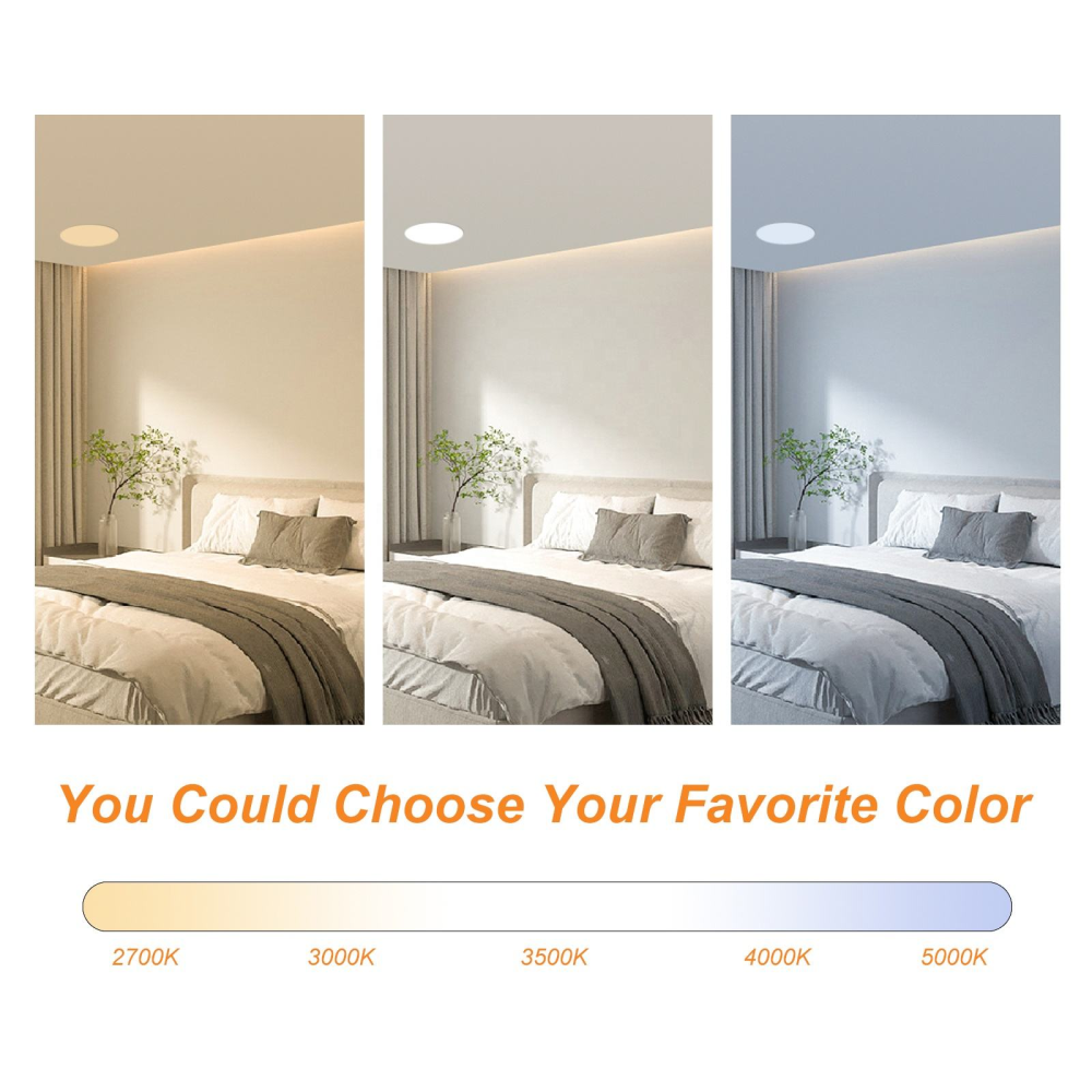 6Pack USA Stock Fire Rated  6'' 12w Led Pot Light Anti Glare Fire Rated Recessed Spot Light Cct Dimmable Downlight