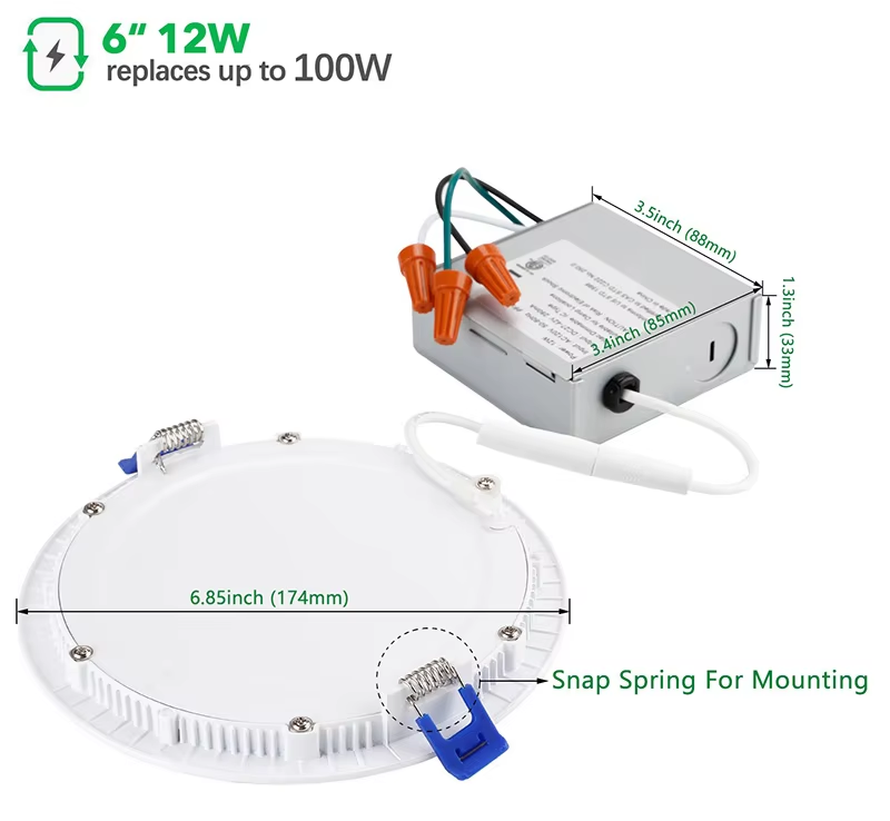 10pack 6inch ETL Energy Star RGB Ceiling Downlight Smart RGBW Ultra Slim Panel Light Wifi Recessed Downlights