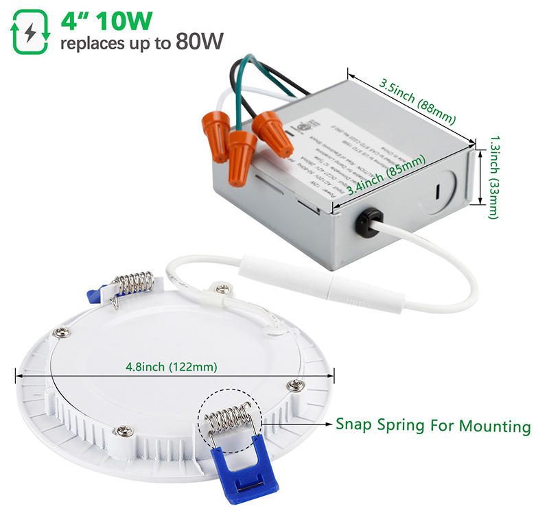 10pack 4inch ETL Energy Star RGB Ceiling Downlight Smart RGBW Ultra Slim Panel Light Wifi Recessed Downlights