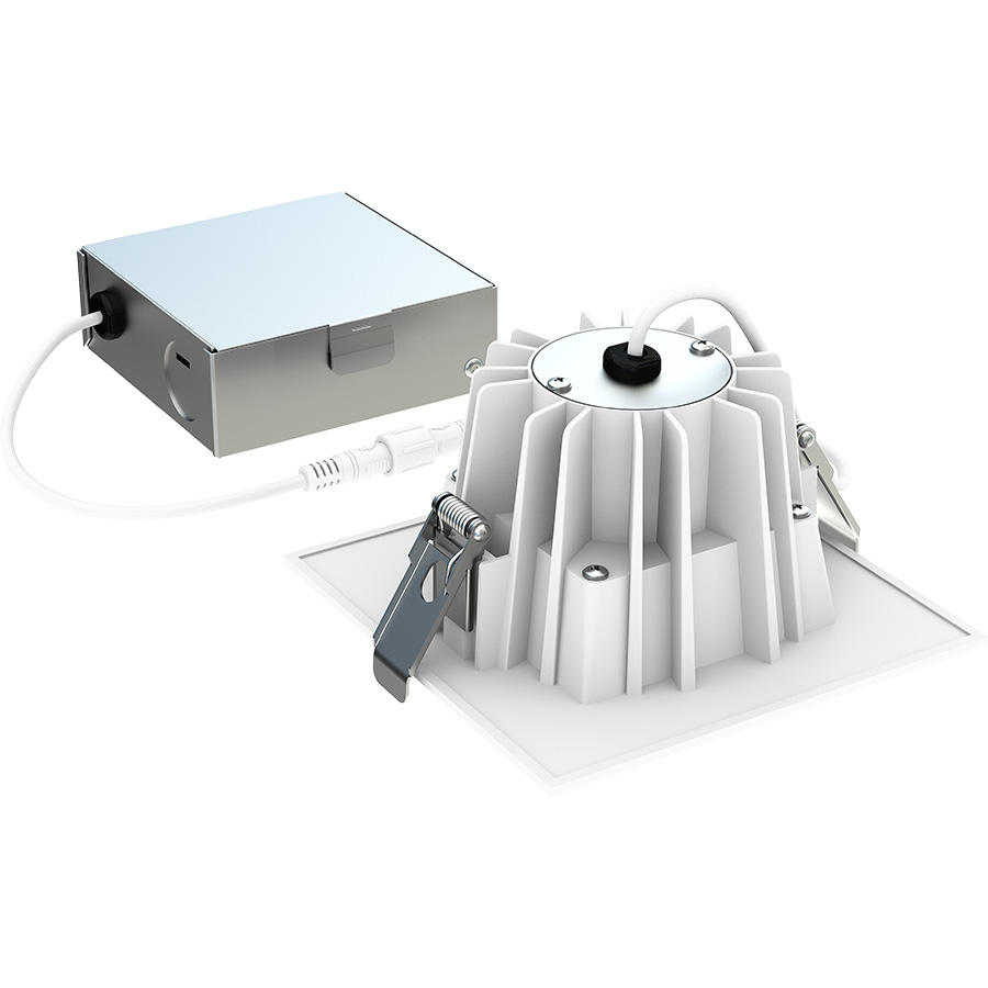 10pack Modern Indoor 4 Inch Square Recessed LED Downlight 3CCT Selectable Anti Glare Square Downlight for Home