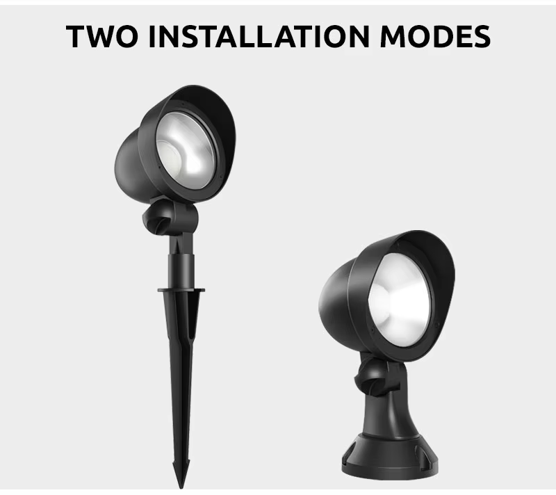 12W RGBW Changing LED Garden Lights Low Voltage Smart Spotlight Bluetooth Control Aluminum Body IP65 DC Power Supply