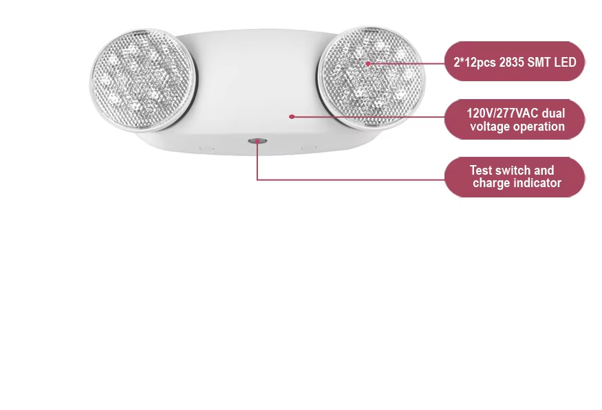 6pack UL CUL Listed Emergency Light Dual Head LED Emergency Light