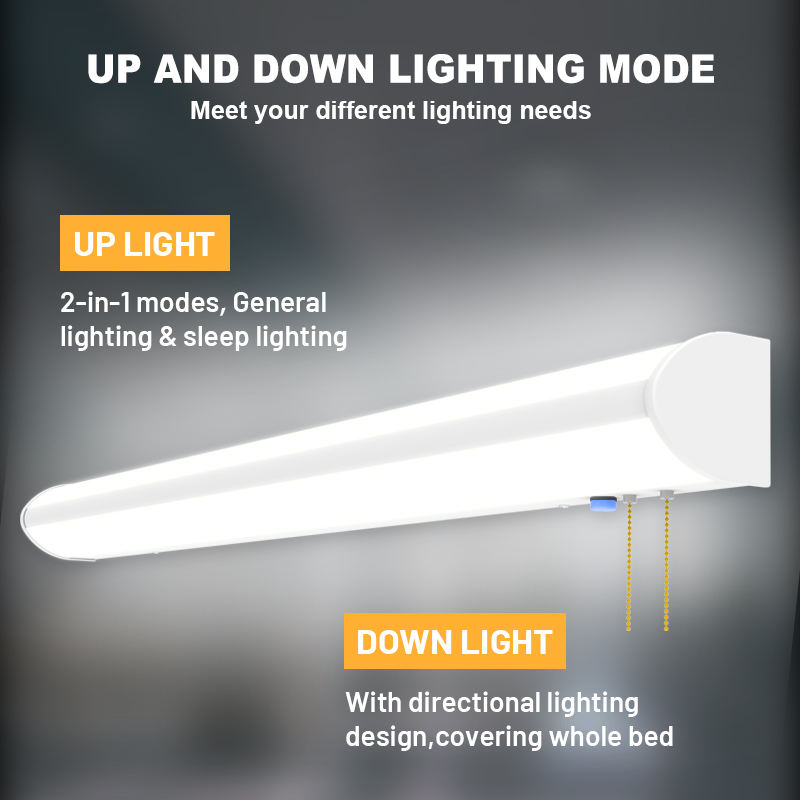 Dimmable Hospital Bed Light 4000K Aluminum Lamp Body Commercial LED Overbed Light for Hospital Hallway Bed