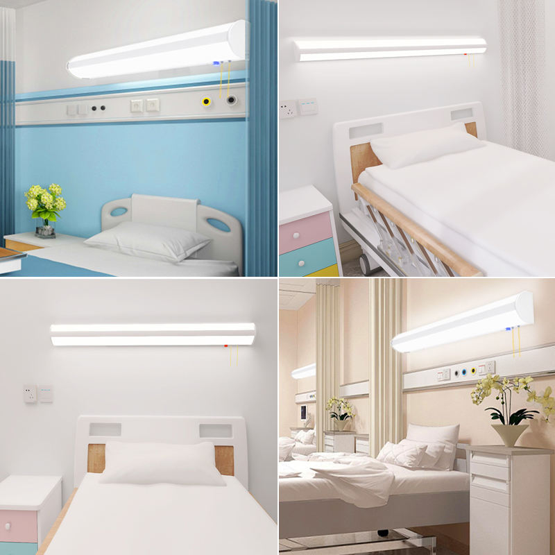 Dimmable Hospital Bed Light 4000K Aluminum Lamp Body Commercial LED Overbed Light for Hospital Hallway Bed