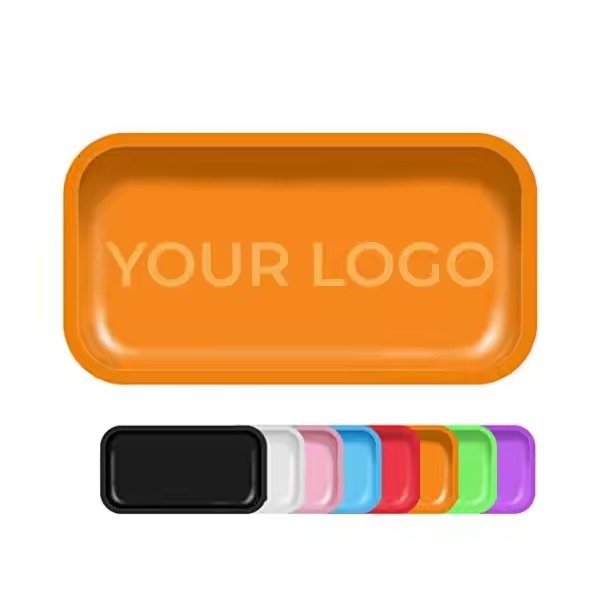 Wholesale 18*14cm Custom LOGO Tinplate Rolling Tray