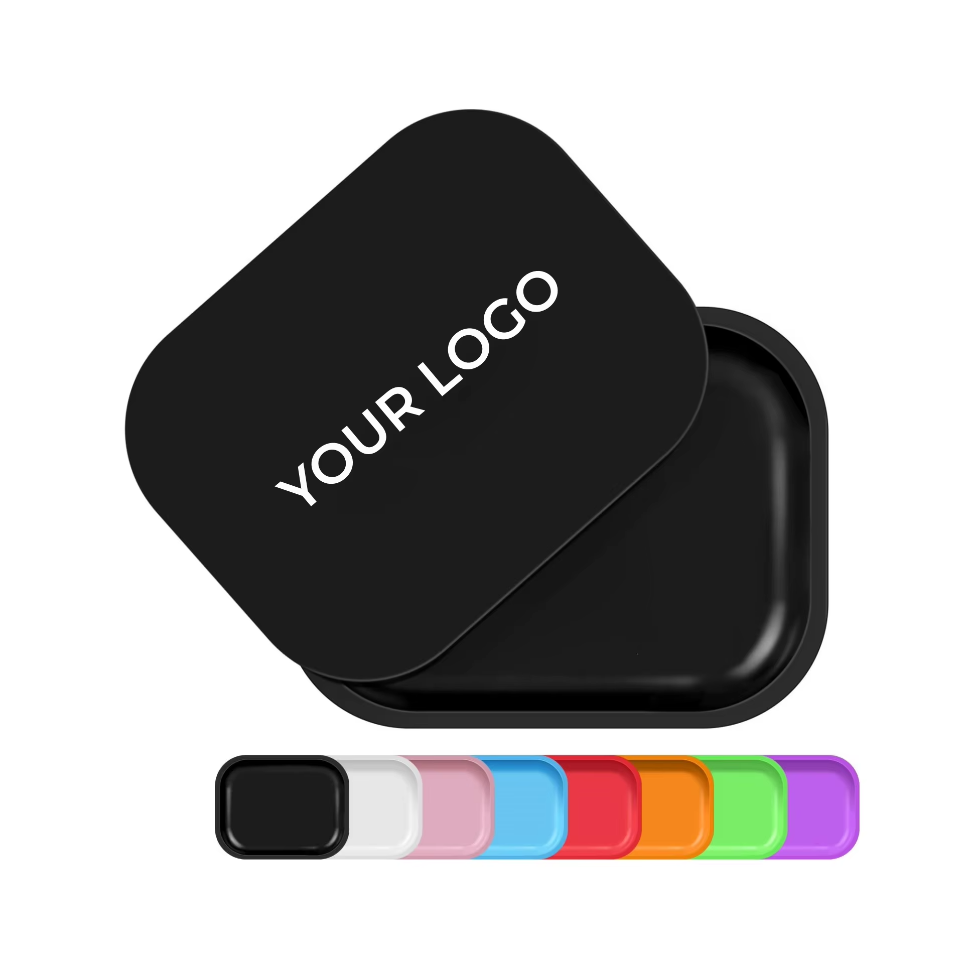 Wholesale 18*14cm Custom LOGO Tinplate Rolling Tray