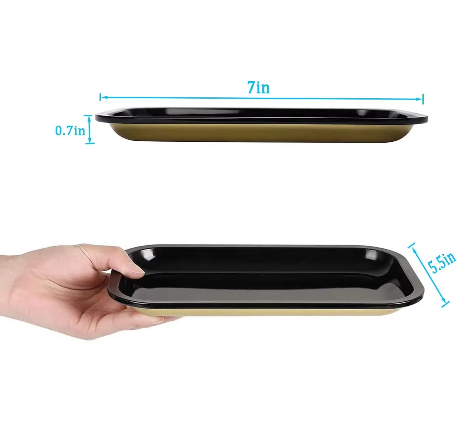 Wholesale 18*14cm Custom LOGO Tinplate Rolling Tray