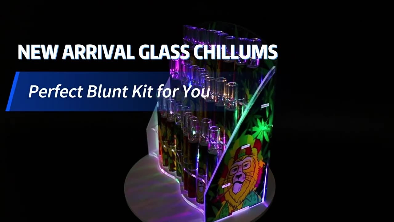 Wholesale Chillum glass OG pipe Led acrylic led display box