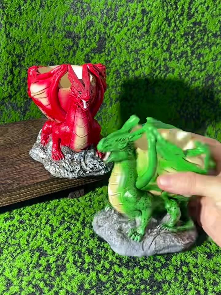 Factory direct sale of dinosaur ashtray resin creative craft three dimensional art piece three-dimensional decorative ashtray wholesale