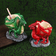 Factory direct sale of dinosaur ashtray resin creative craft three dimensional art piece three-dimensional decorative ashtray wholesale