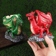 Factory direct sale of dinosaur ashtray resin creative craft three dimensional art piece three-dimensional decorative ashtray wholesale