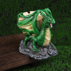 Factory direct sale of dinosaur ashtray resin creative craft three dimensional art piece three-dimensional decorative ashtray wholesale