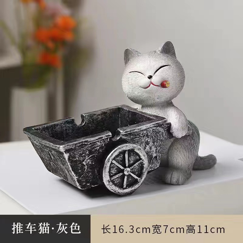 Creative and trendy ashtray with anti-flying ash design suitable for home living room Adorable dog-shaped animal ashtray home decoration 2025 new style