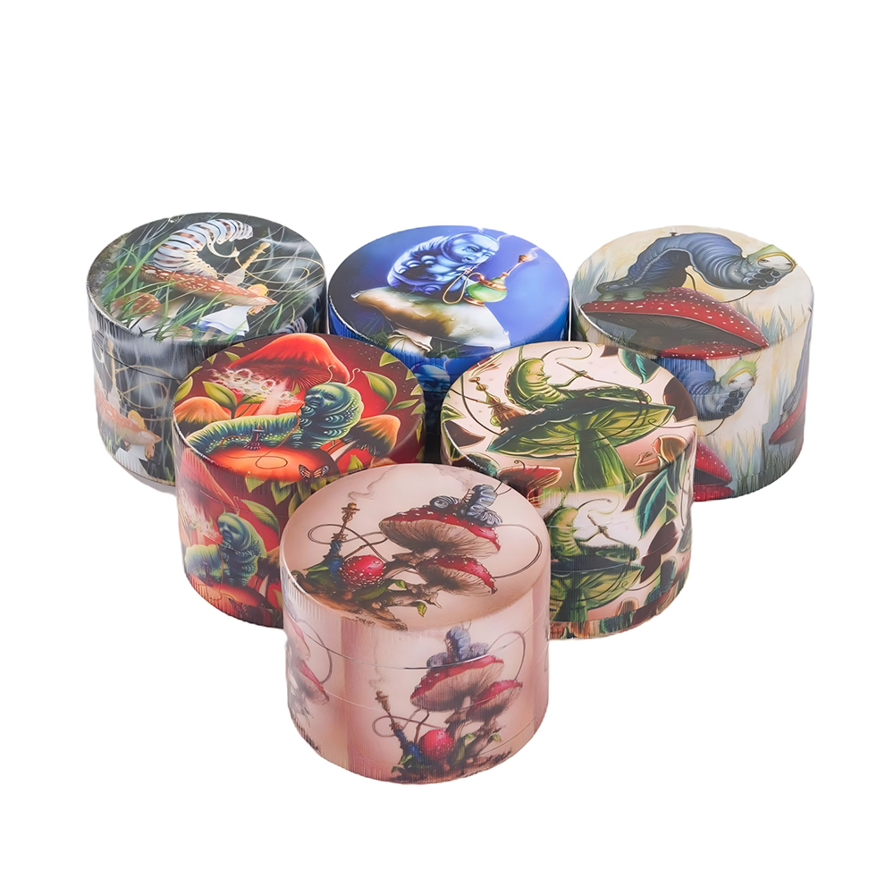 Wholesale High-definition Insects Print Zinc Alloy Grinder