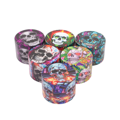 Wholesale High-definition Skull Print Zinc Alloy Grinder