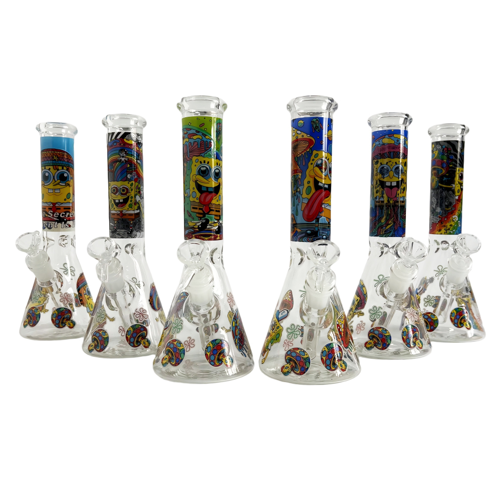 Wholesale Custom LOGO Glass Bong Waterpipe Beaker Bong