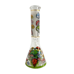 Wholesale Custom LOGO Skull Design Waterpipe Glass Bong Beaker Bong