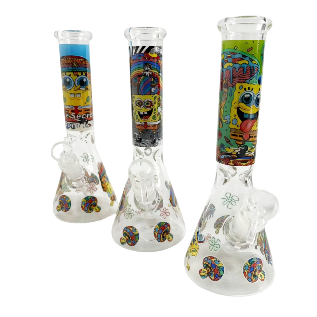Wholesale Custom LOGO Glass Bong Waterpipe Beaker Bong