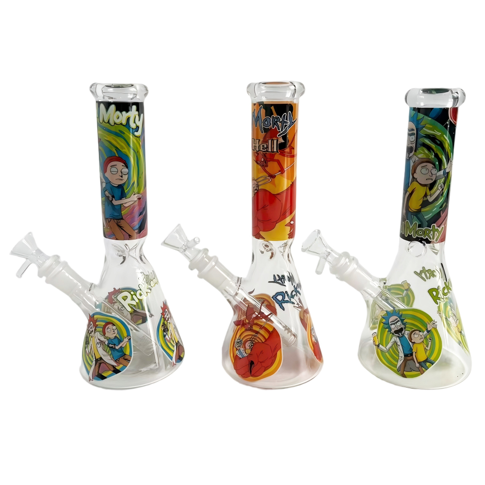 Wholesale Rick&Morty Beaker Bong Waterpipe Glass Bong