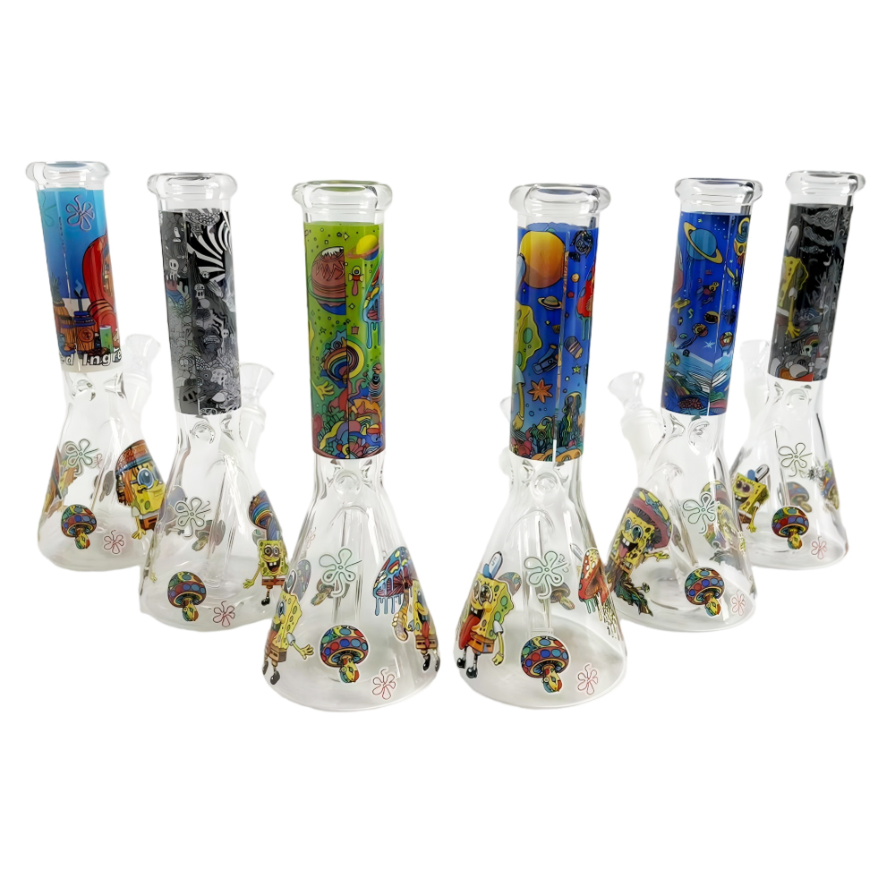 Wholesale Custom LOGO Glass Bong Waterpipe Beaker Bong