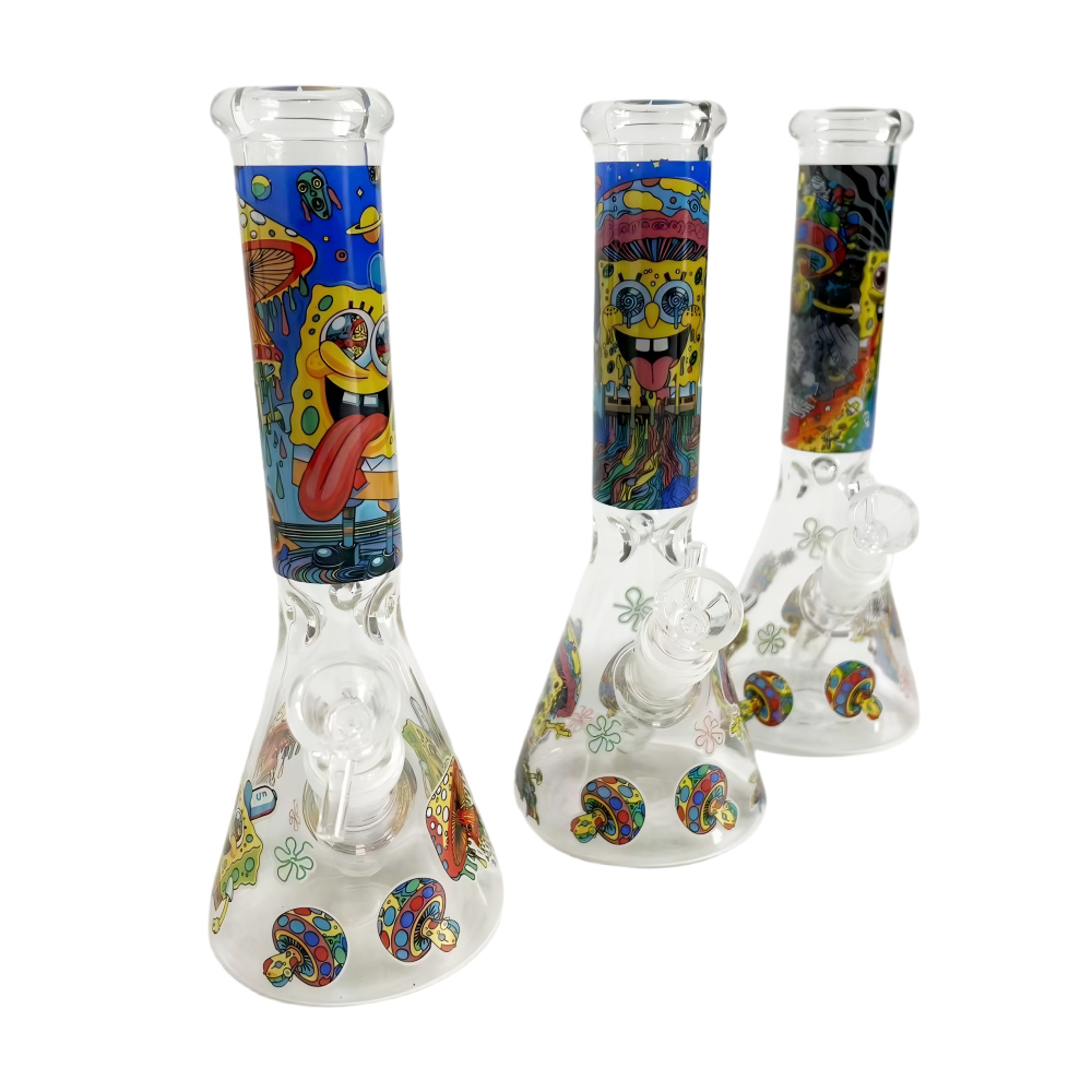 Wholesale Custom LOGO Glass Bong Waterpipe Beaker Bong