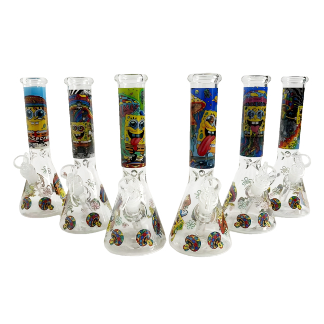 Wholesale Custom LOGO Glass Bong Waterpipe Beaker Bong