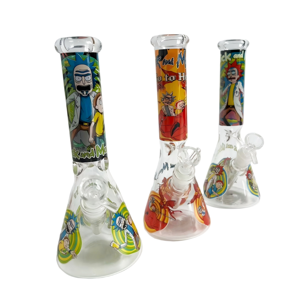 Wholesale Rick&Morty Beaker Bong Waterpipe Glass Bong