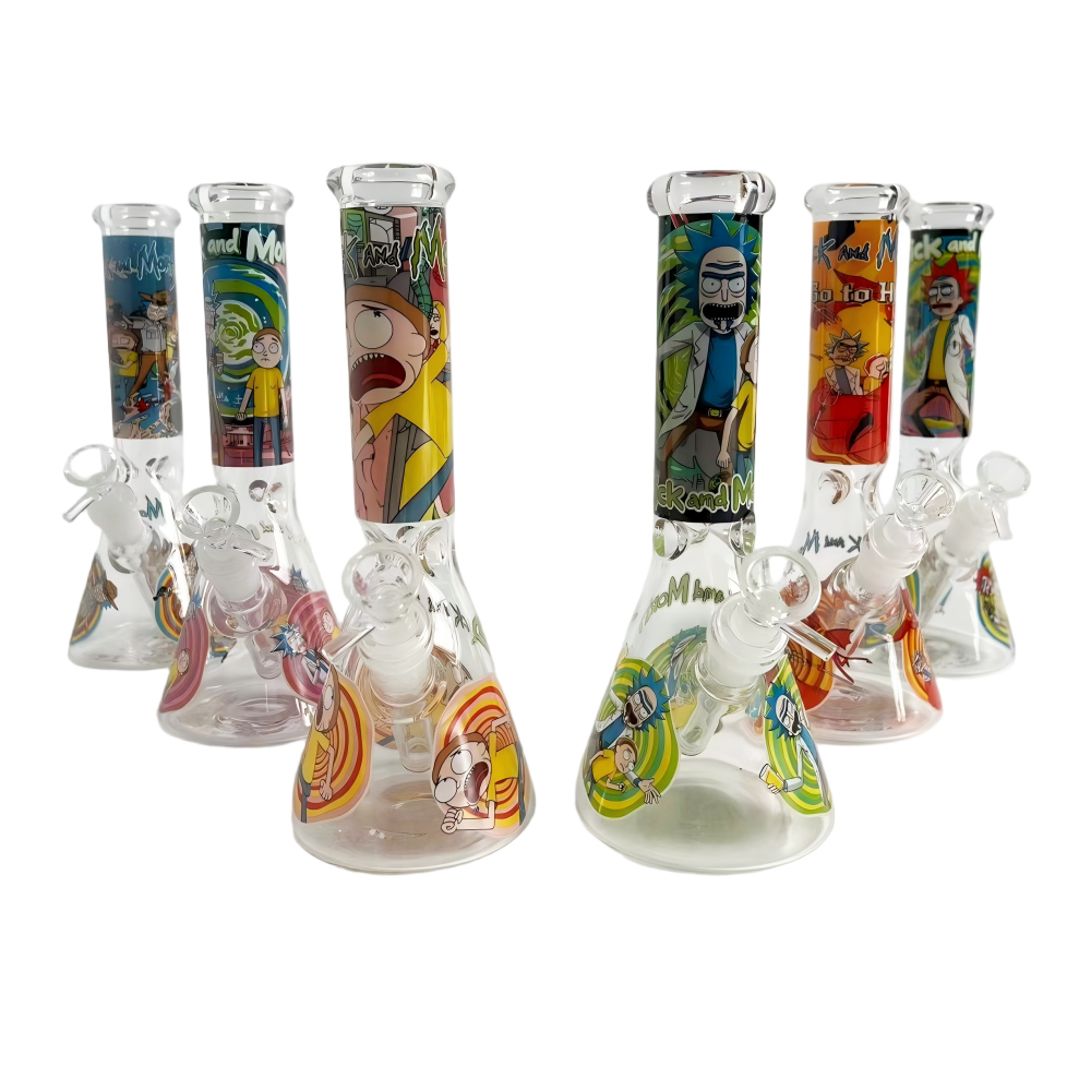 Wholesale Rick&Morty Beaker Bong Waterpipe Glass Bong