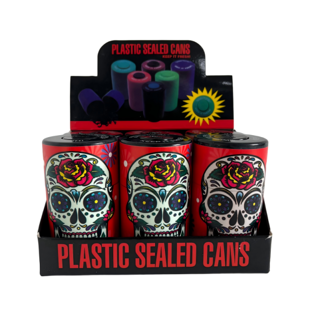 Wholesale Skull Pattern Sealed Jar with Display Box