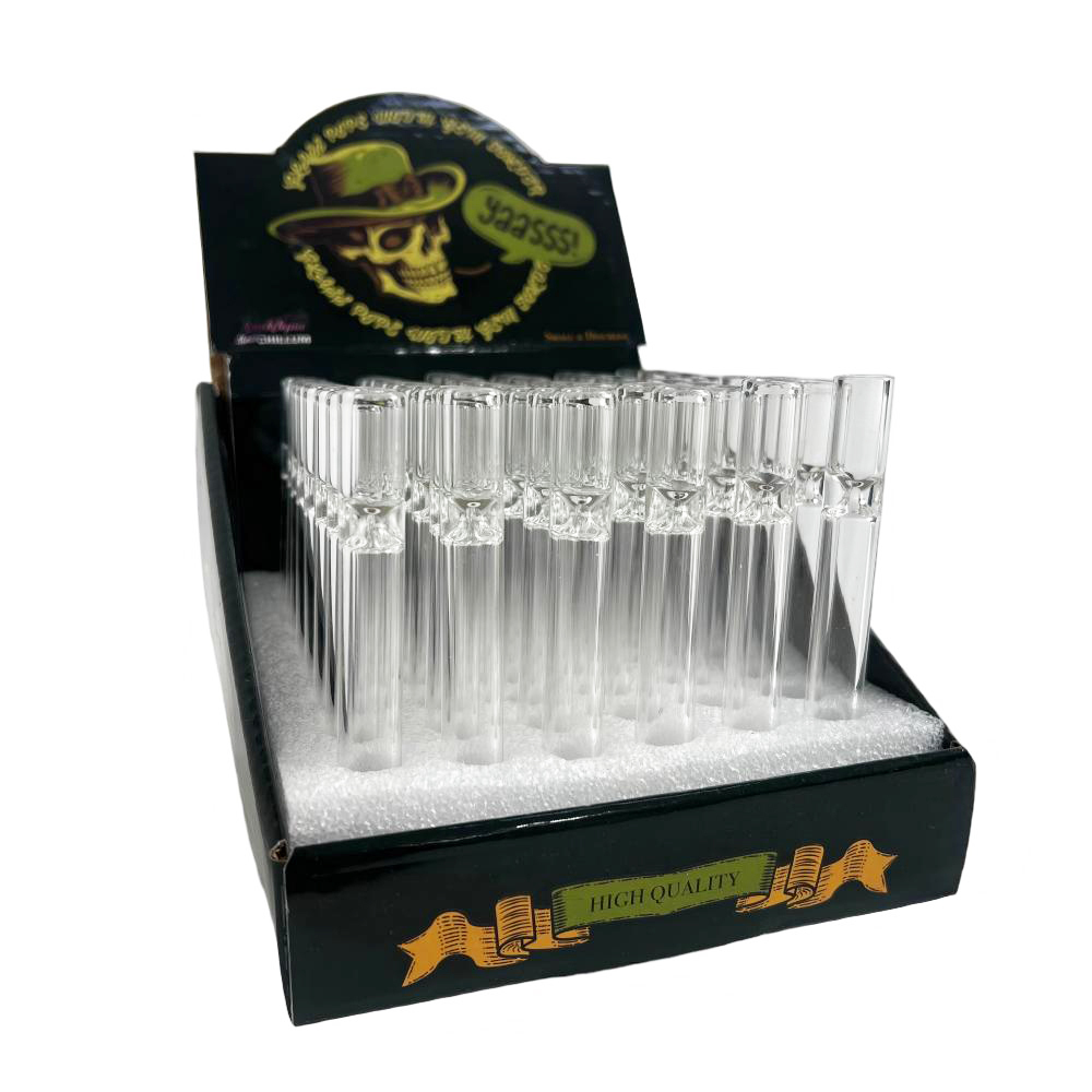Wholesale Clear Chillum in Display Box from Honghui Smoking