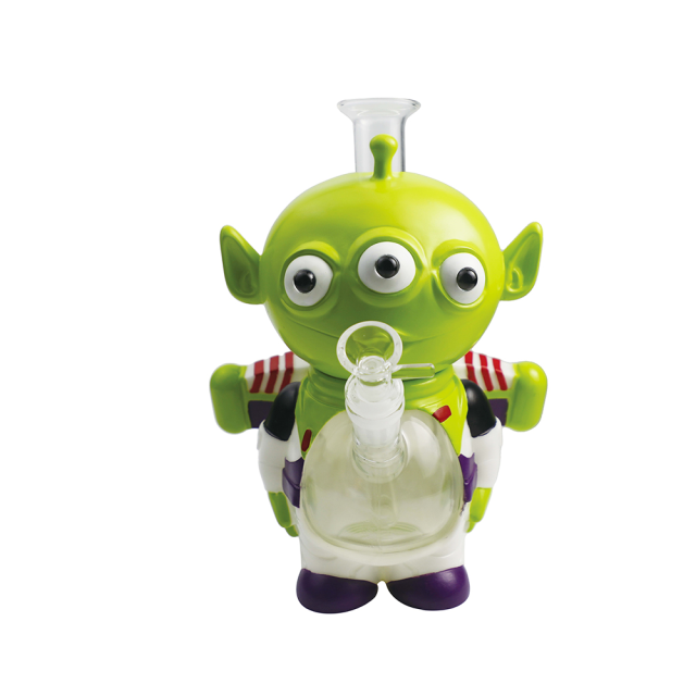 Wholesale Cartoon Three-Eyed Alien Shaped Soft Silicone Waterpipe Silicone Bong from Honghui Smoking