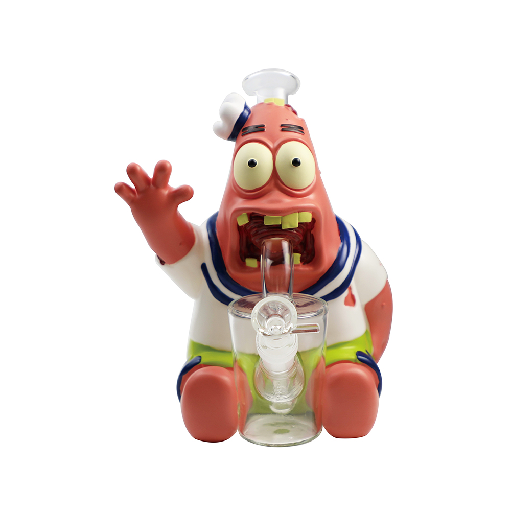 Wholesale Cartoon Patrick Star Design Soft Slicone Waterpipe Silicone Bong from Honghui Smoking