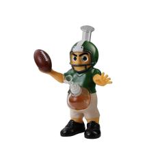 Wholesale Rbgby Game Player Design Soft Silicone PVC Glass Bong Waterpipe