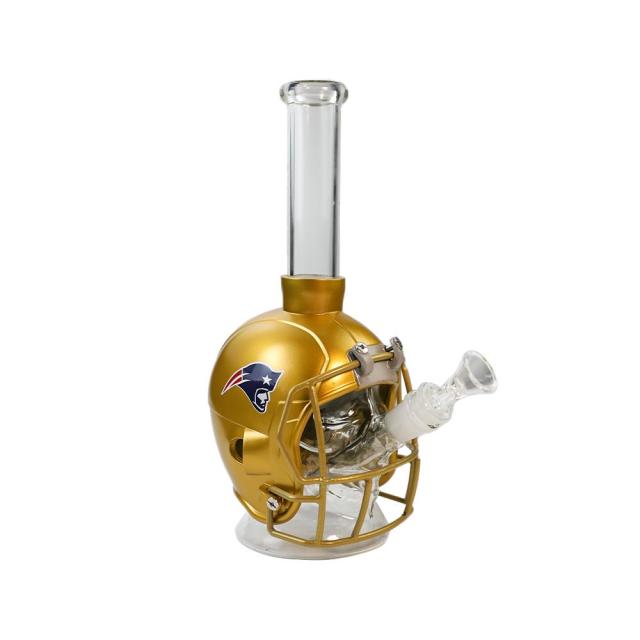 Wholesale Creative Skull Glass Bong Waterpipe with Helmet