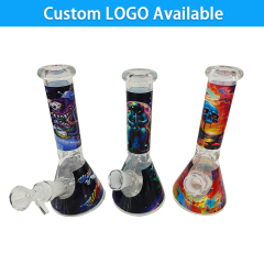 Wholesale Custom LOGO 8inch Glass Bong Waterpipe Beaker Bong