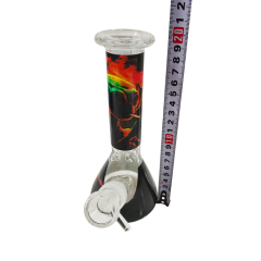 Honghui Smoking Wholesale Custom LOGO 8inch Glass Bong Waterpipe Beaker Bong