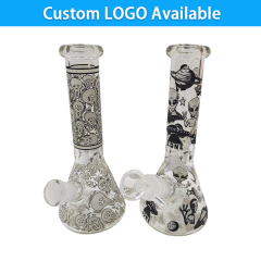 Wholesale Custom LOGO 8inch Alien Design Glass Bong Waterpipe Beaker Bong