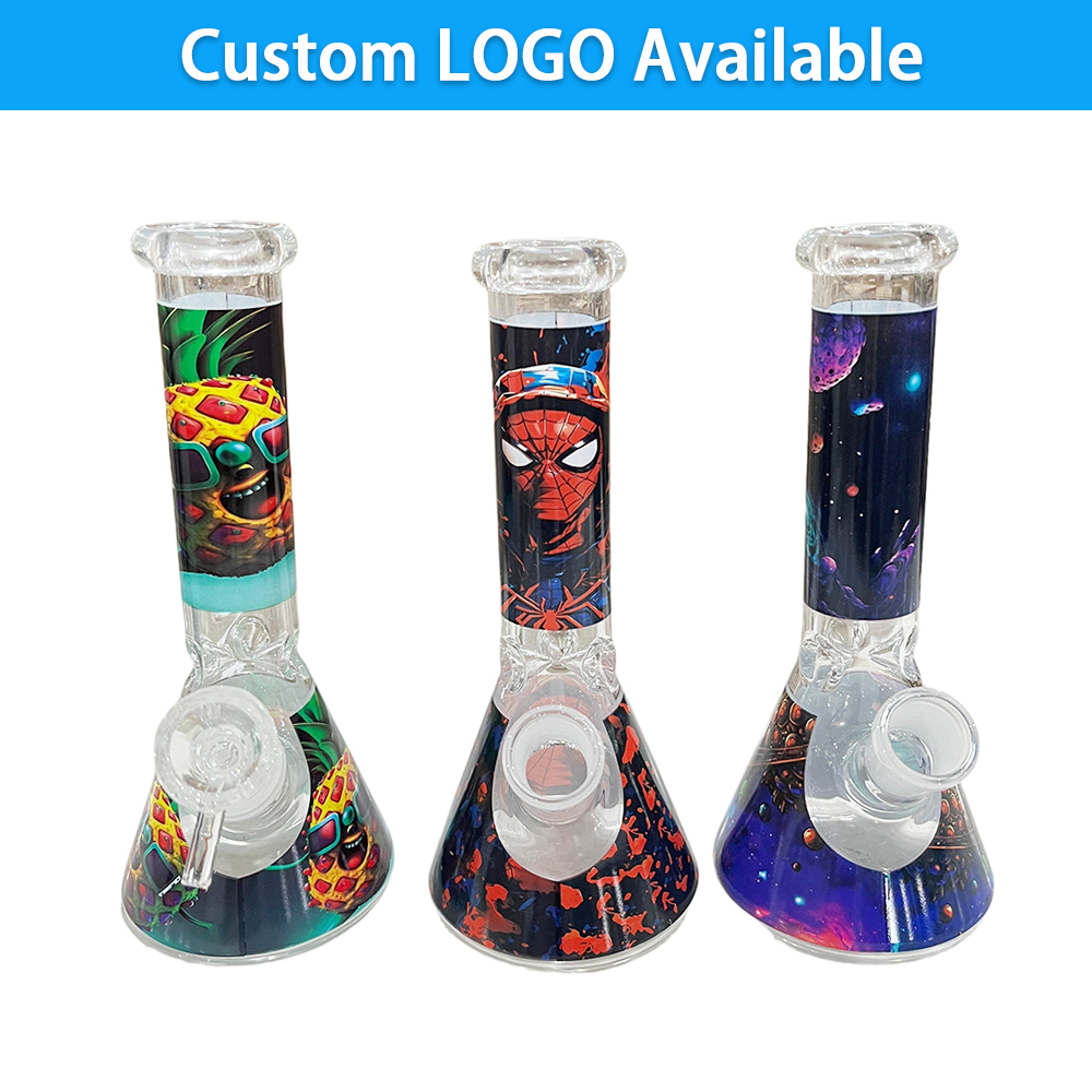 Wholesale Factory Directly Custom Logo 8inch Glass Bong Waterpipe Beaker Bong