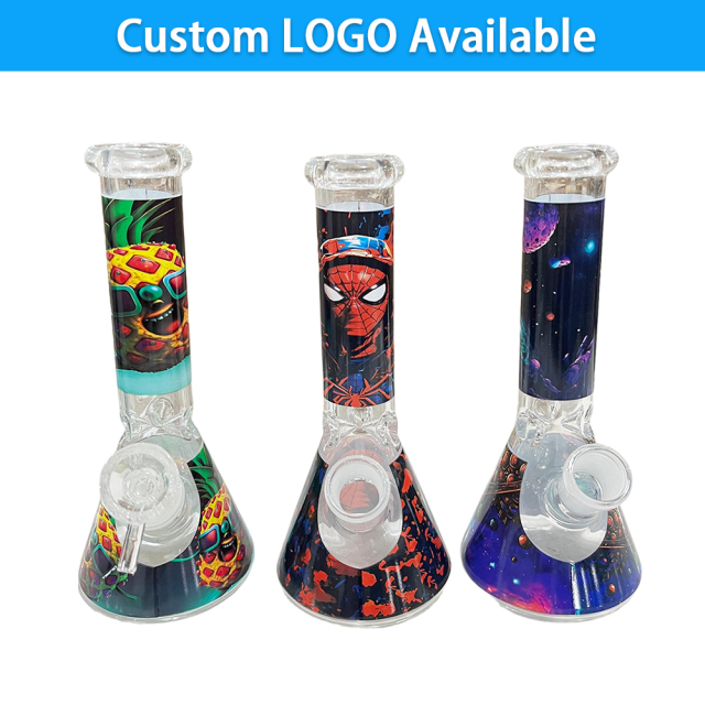 Wholesale Factory Directly Custom Logo 8inch Glass Bong Waterpipe Beaker Bong