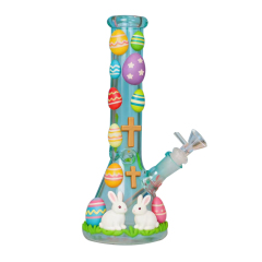 Wholesale Cute Easter Rabbit Egg Glass Bong Waterpipe Beaker Bong