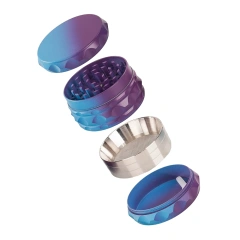 Wholesale Smoking Accessories 63mm-4parts Zinc Alloy Spray Painting Weed Grinder