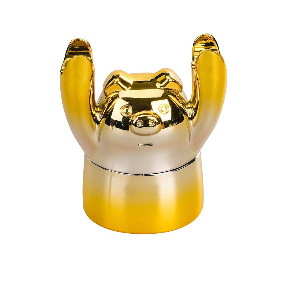 Wholesale Electroplated Colored Pig Design Herb Grinder Weed Grinder