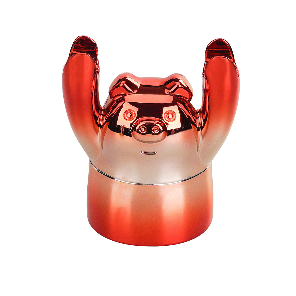 Wholesale Electroplated Colored Pig Design Herb Grinder Weed Grinder