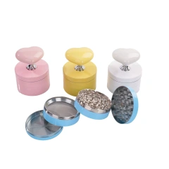 Wholesale Sweet Heart Shaped Design Zinc Alloy Herb Grinder Weed Grinder