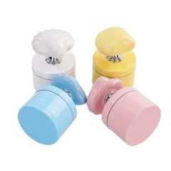 Wholesale New Shell Design 4parts Zinc Alloy Herb Grinder Weed Grinder