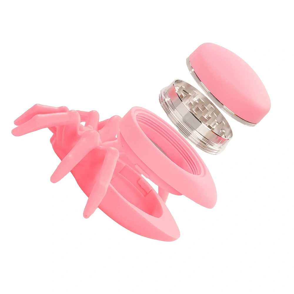 Wholesale Macaron Spider Design 4parts Zinc Alloy Herb Grinder Weed Grinder