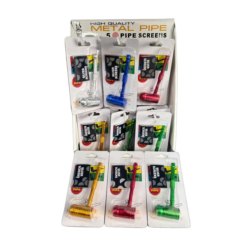 Wholesale Metal Smoke Pipe Aluminum Alloy Hand Pipes with Display Box