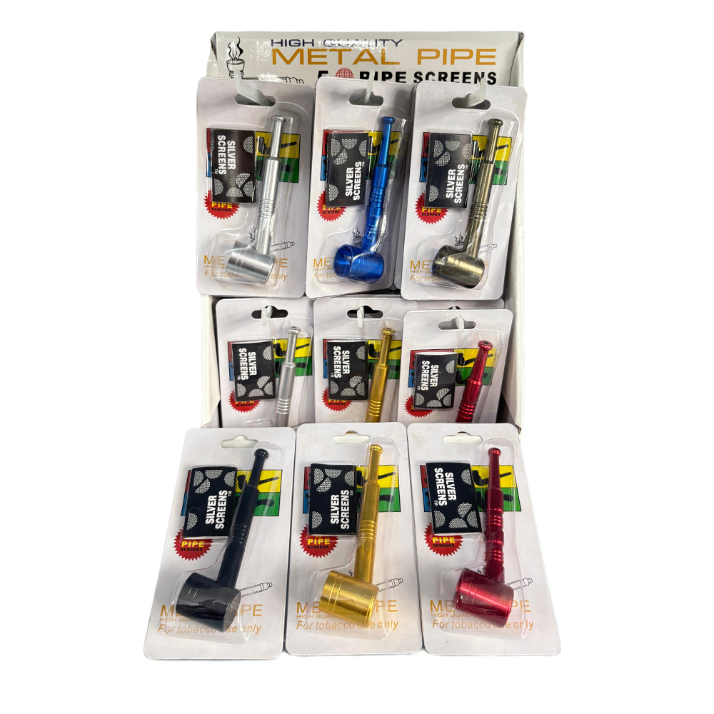 Honghui Smoking Wholesale Custom LOGO Metal Hand Pipe with Display Box